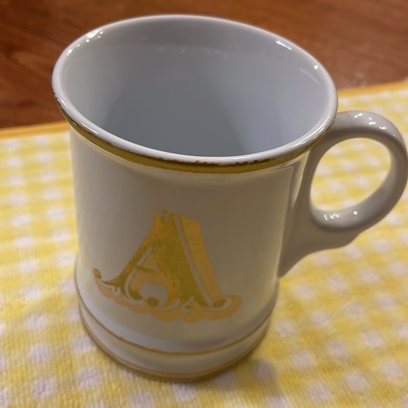 New Williams-Sonoma “A” coffee mug 4.5” tall, 3.75” diameter - Picture 5 of 5